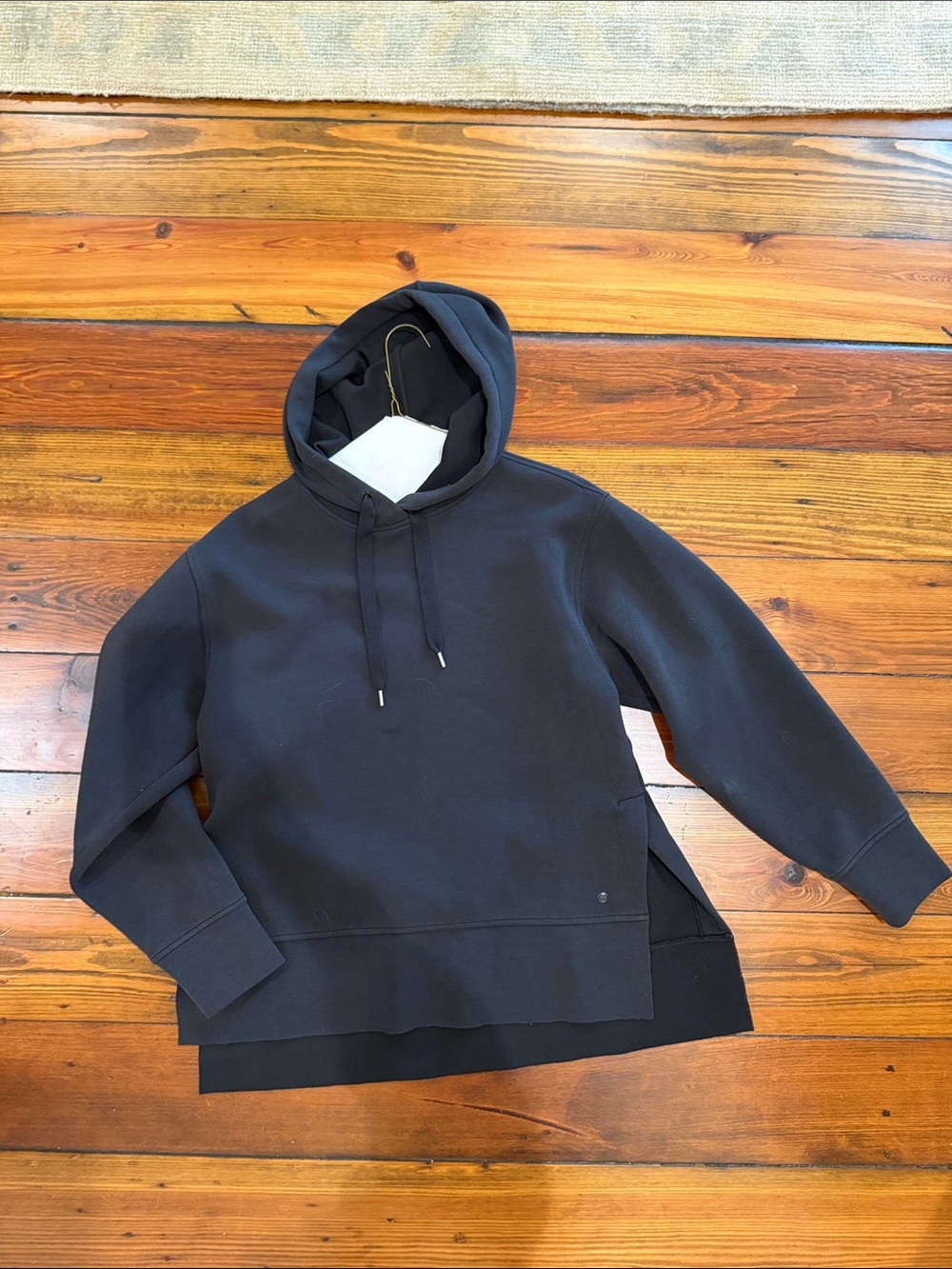CALIA by Carrie Underwood Black Layered Hem Hooded Sweatshirt